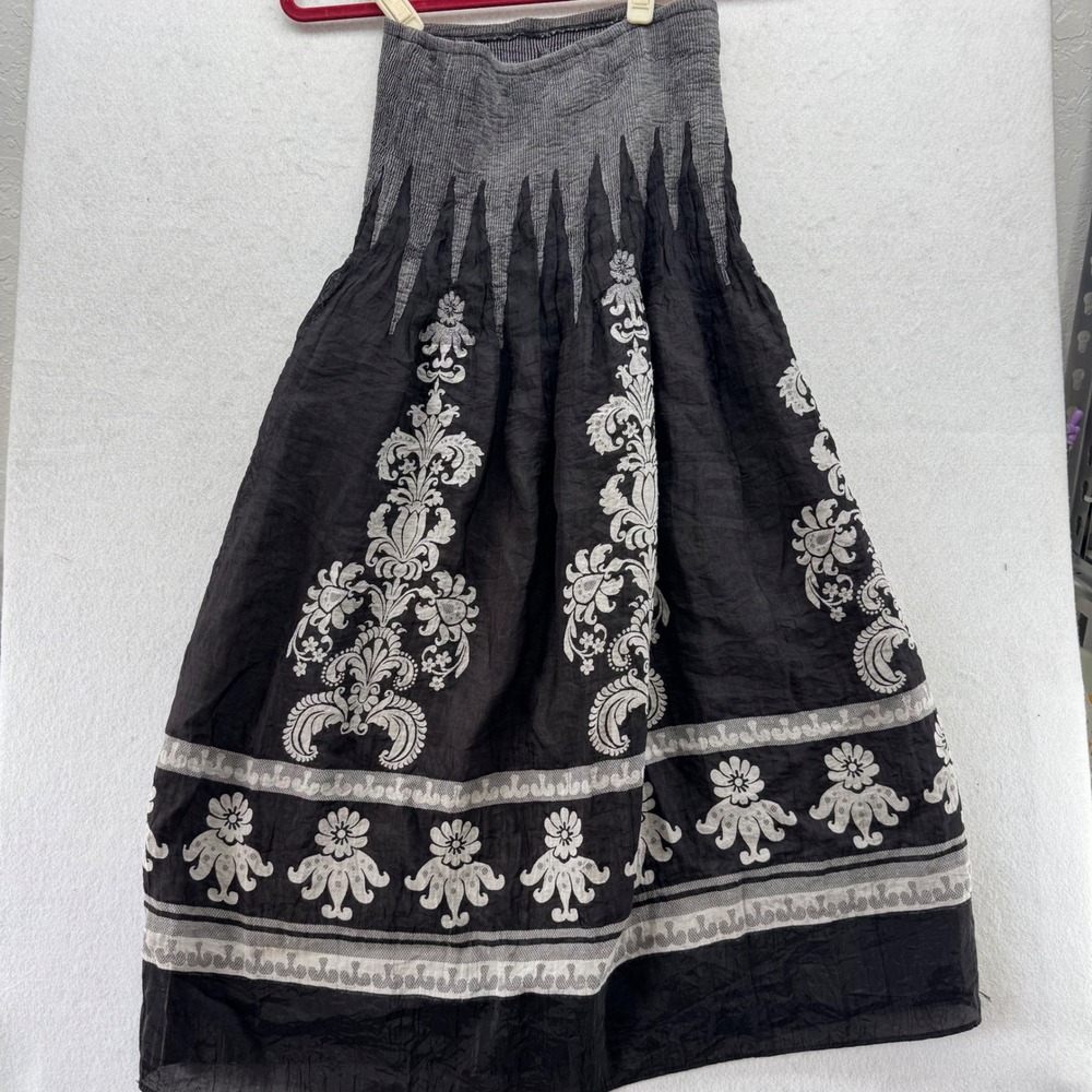 Anthropologie Lapis Dress One Size Strapless Dress Black Party Casual Bohemian - Picture 8 of 8